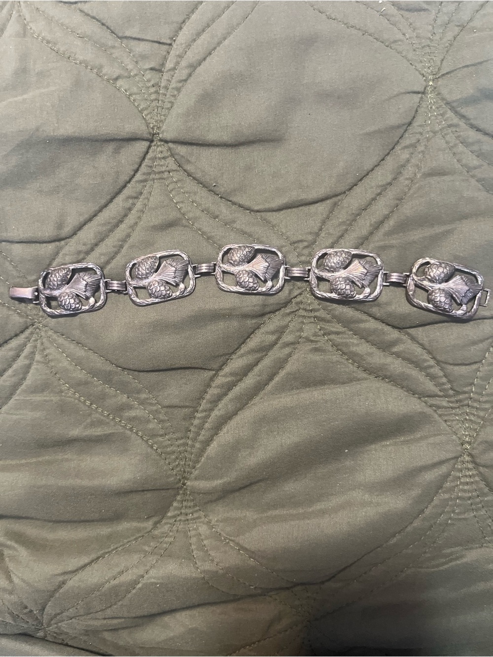 Silver Floral Link Bracelet - Women's Jewelry